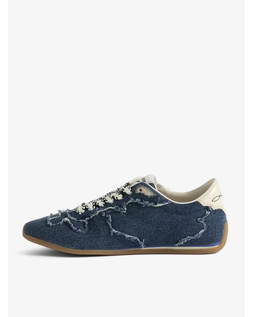 Zadig & Voltaire Blue Denim Dance Sneakers