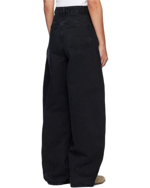 Jacquemus Black High Rise Curved Leg Jeans