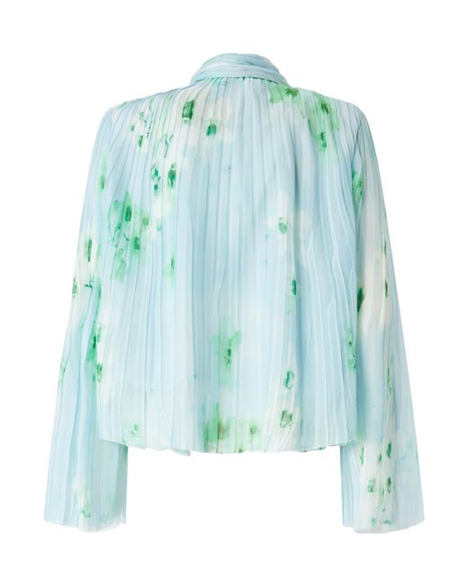 Pinko Blue Floral-Print Blouse