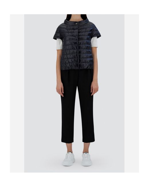 Herno Black Greta Short-Sleeved Puffer Jacket
