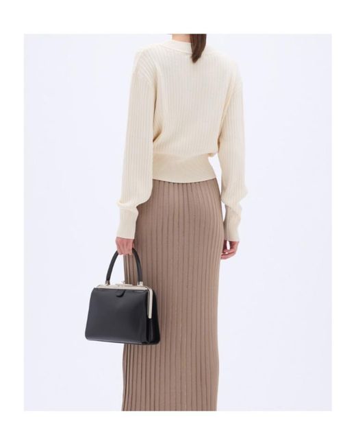 REMAIN Birger White Knitted Sweater Creme