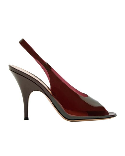 Gianvito Rossi Brown Open-Toe High Heels