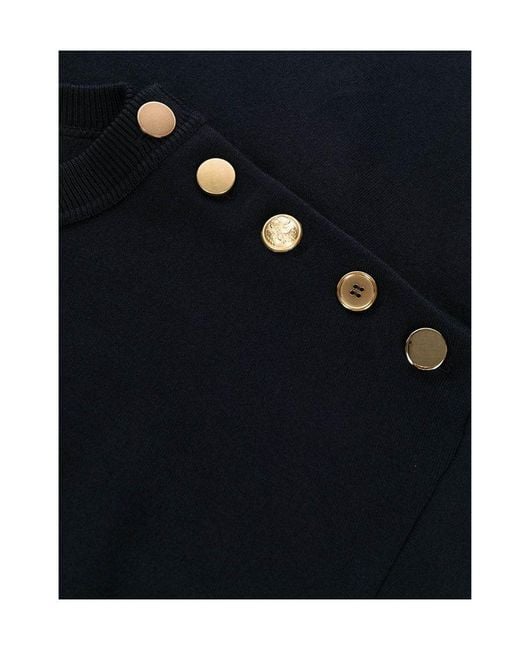 McQueen Black Buckle Shoulder Mini Dress