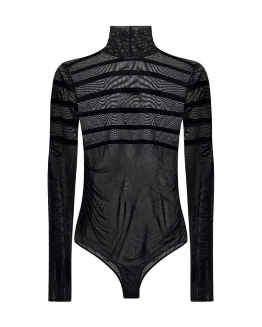 Jean Paul Gaultier Black Long-Sleeved Bodysuit