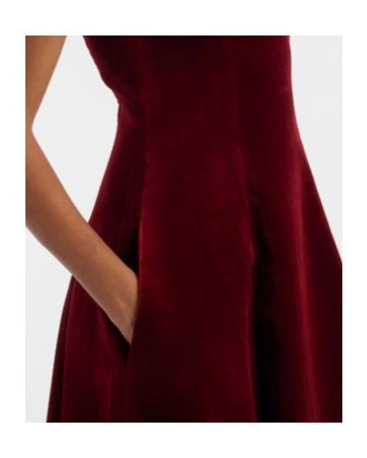 Emilia Wickstead Red Nodin Cotton Velvet Gown