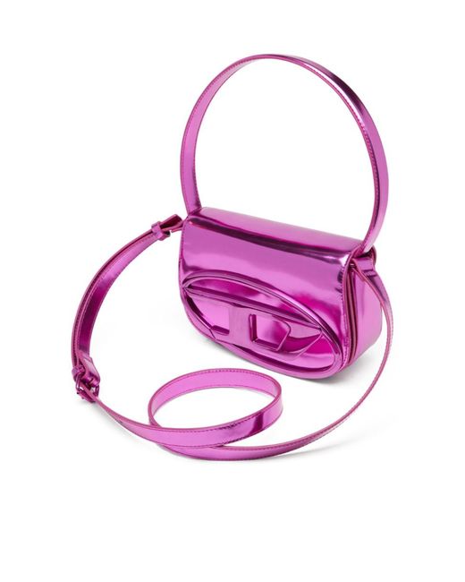 DIESEL Pink 1Dr-Iconic Mirrored Shoulder Bag