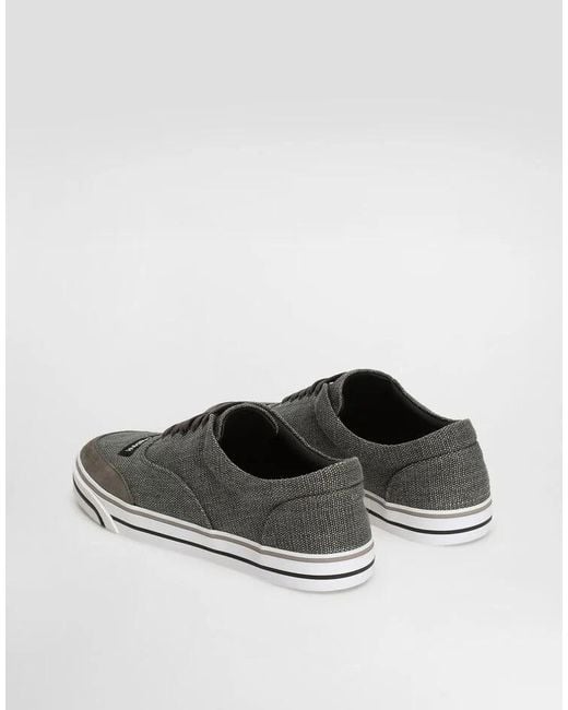 Dolce & Gabbana Brown Logo Patch Low-Top Sneakers for men