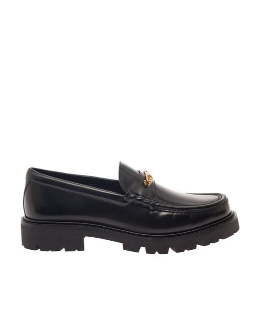 Céline Black Margaret Triomphe Chain Chunky Loafer for men