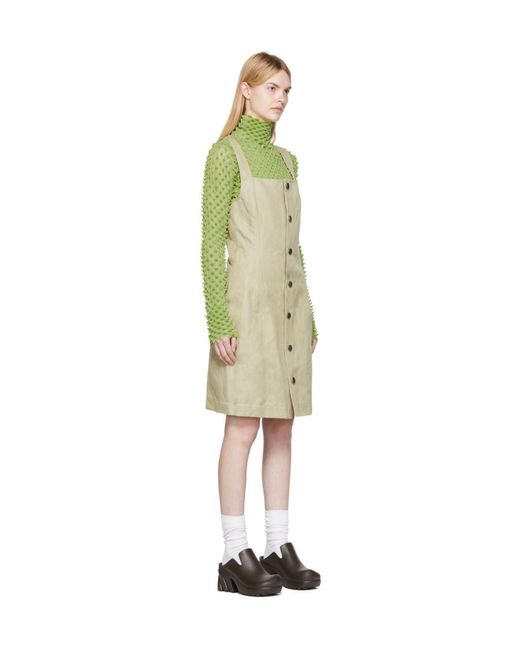 Bottega Veneta Green Cotton Dress