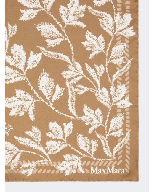 Max Mara Natural Carre Pattern-Printed Scarf
