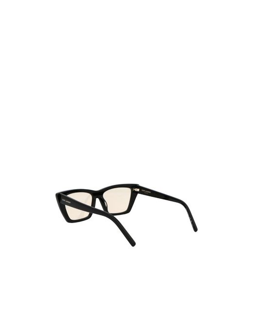 Saint Laurent White Eyewear Cat-Eye Frame Glasses