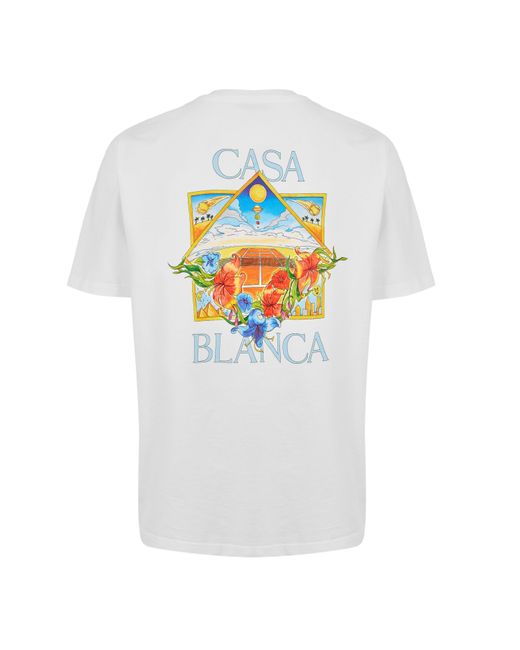 Casablanca White Printed T-Shirt for men