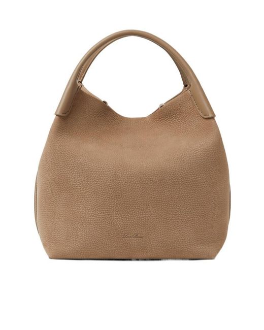 Loro Piana Brown Bale Large Shoulder Bag