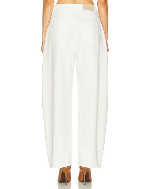 Givenchy White Logo Patch Cocoon Jeans