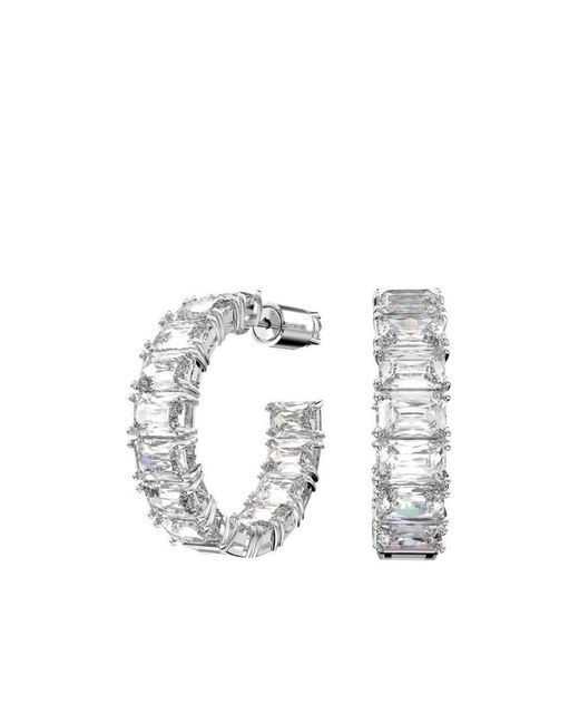 Swarovski White Millenia Hoop Earrings