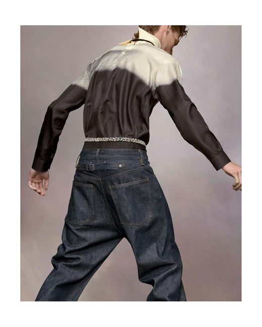 Maison Margiela Gray Trompe L'Oeil Printed Buttoned Shirt