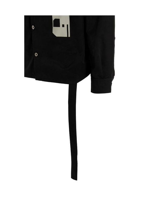 Rick Owens Black Long Sleeve Shirt for men