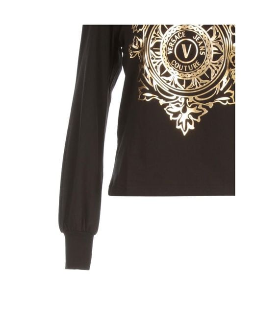 Versace Jeans Black Logo-Print Long-Sleeve Sweatshirt