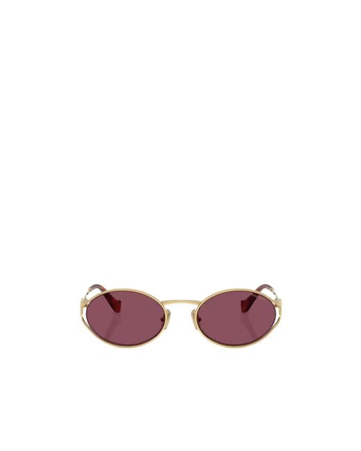 Miu Miu Pink Round-Frame Sunglasses