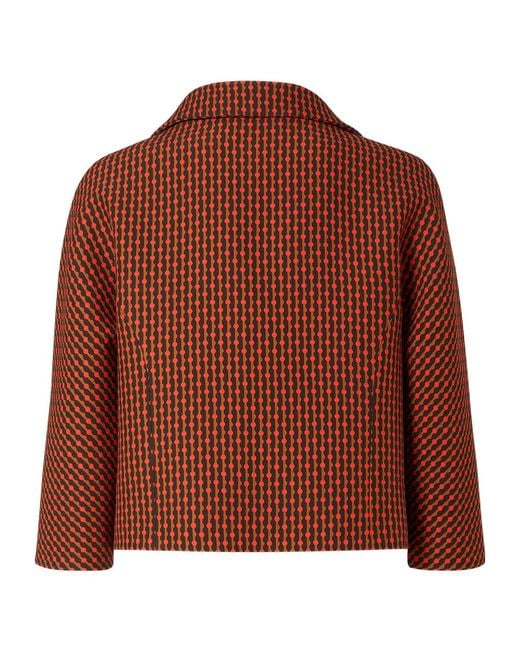 Fendi Brown Dots And Wool And Silk Jacket