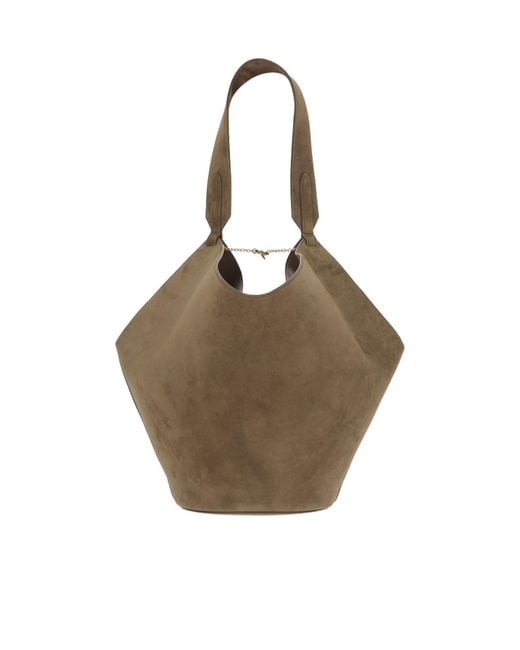 Khaite Metallic Lotus Small Tote Bag