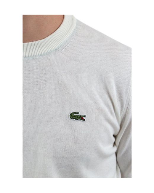 Lacoste Gray Logo Embroidered Crewneck Sweatshirt for men
