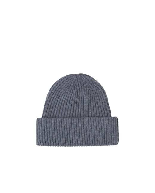 Fedeli Blue Cashmere Knitted Hat for men
