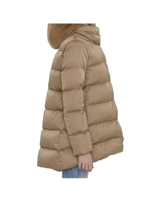 Herno Natural Hooded Quilted Down Coat