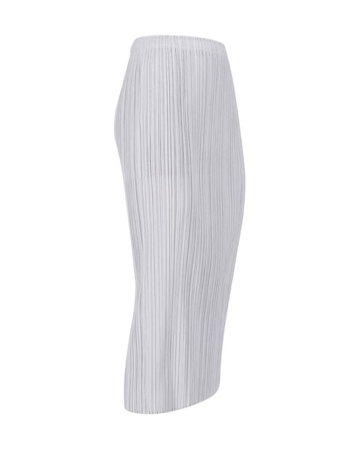 Pleats Please Issey Miyake White Pleated Skirt