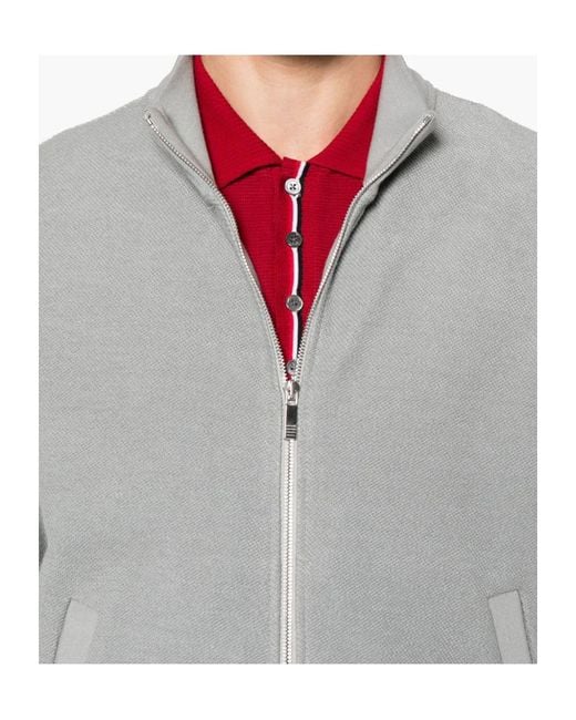 Thom Browne Gray Loopback-Bar Jacket for men