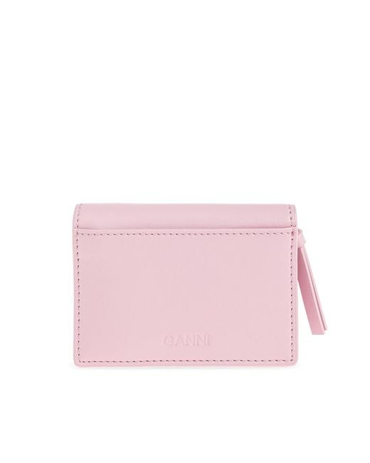 Ganni Pink Printed Coin Purse