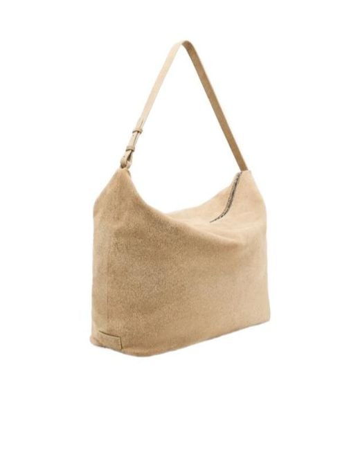 Emporio Armani White Zip Shoulder Bag