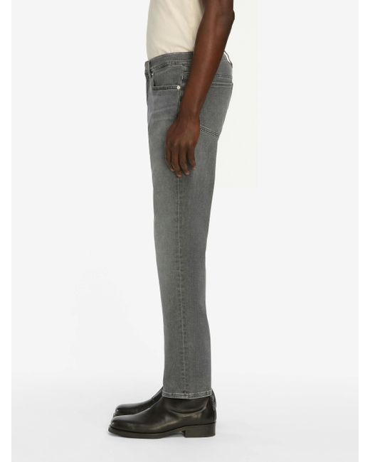 FRAME Gray Mid-Rise Straight-Leg Jeans for men