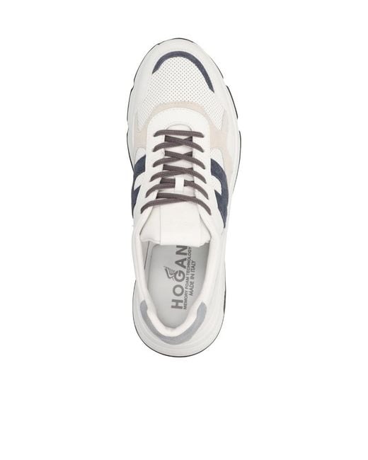 Hogan White Hyperlight Lace-Up Sneakers for men