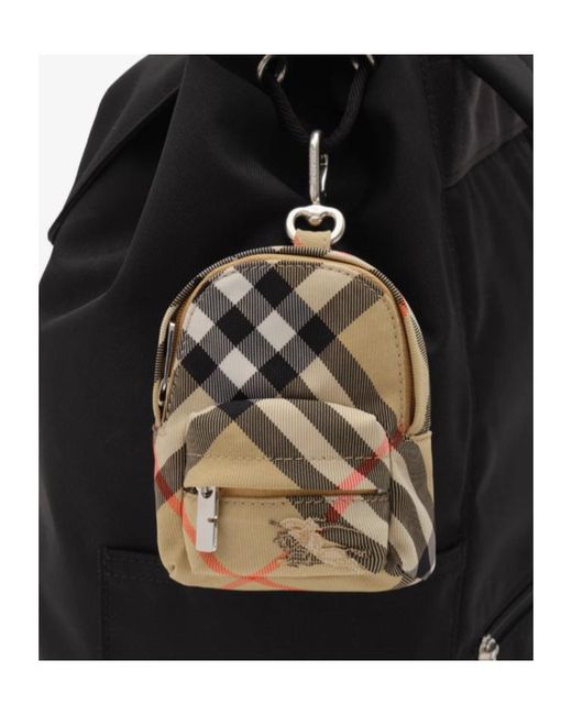 Burberry Natural Check Backpack Charm for men