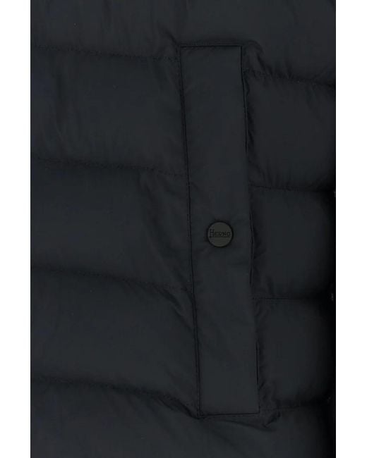 Herno Blue Stretch Nylon Jacket for men