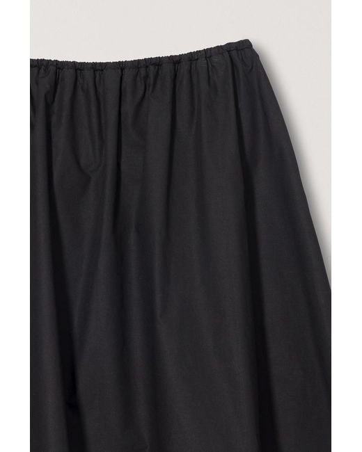 DUNST Black Lace-Trimmed Drawstring Midi Skirt
