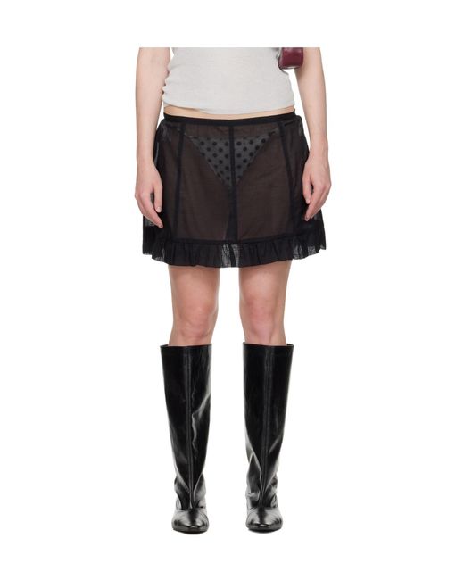 Paloma Wool Black Semi-Transparent Skirt