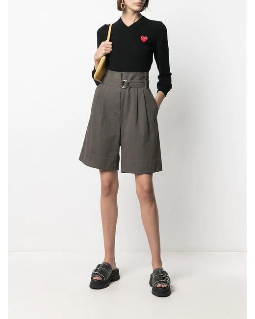 COMME DES GARÇONS PLAY Black Motif V-Neck Jumper