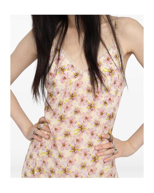 Zadig & Voltaire White Ramelil Floral-Pattern Maxi Dress