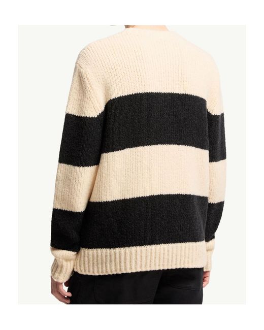 Moncler Black Striped Wool Blend Bouclé Sweater for men