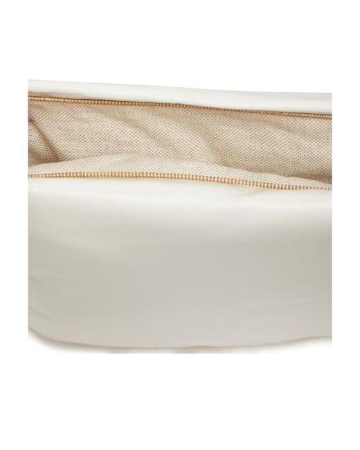 Bottega Veneta White Logo Square Clutch