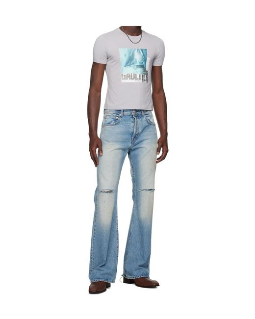 Jean Paul Gaultier Blue Printed Water Baby T-Shirt for men