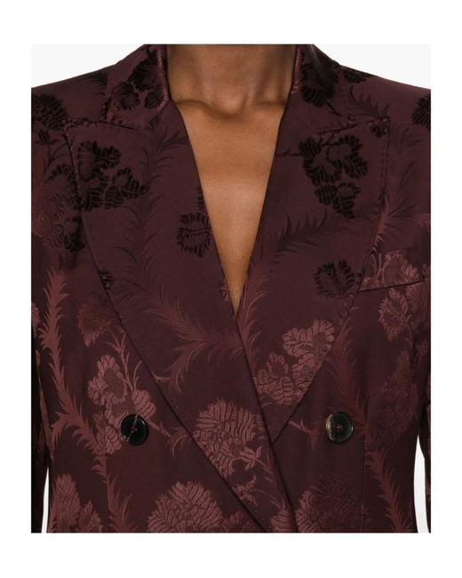 Etro Purple Double-Breasted Jacket