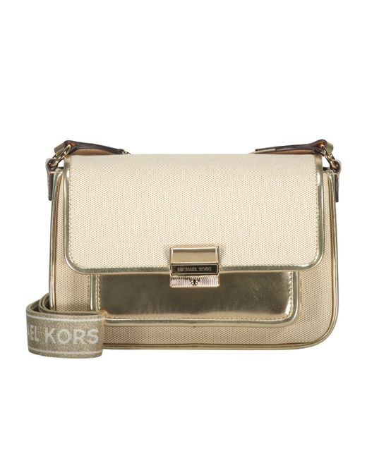Michael Kors White Logo Strap Shoulder Bag