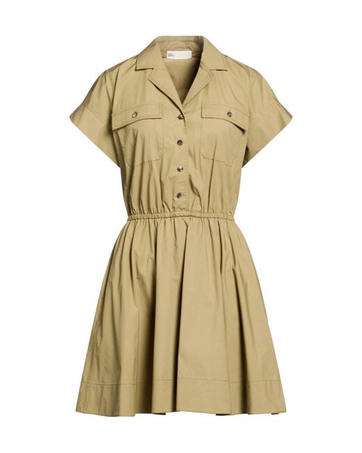 Tory Burch Metallic Solid Color Shirt Dress