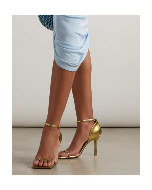 Bottega Veneta Metallic 90Mm Leather Sandals