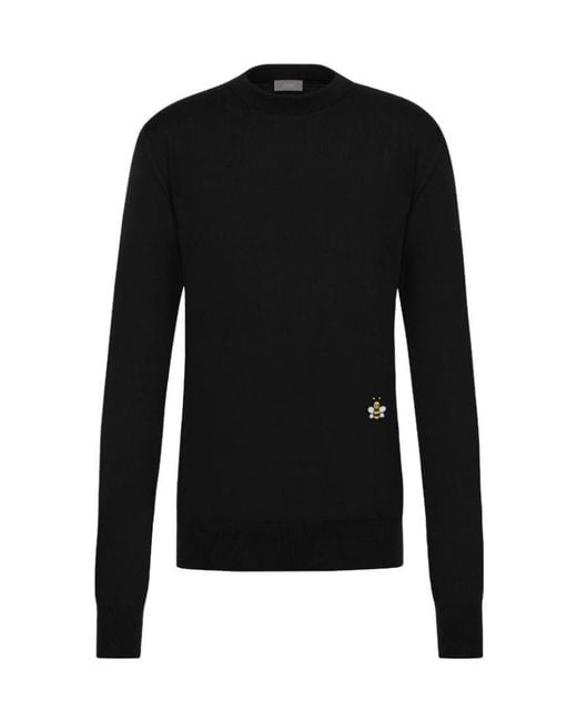Dior Black X Kaws Bee Embroidered Pullover for men