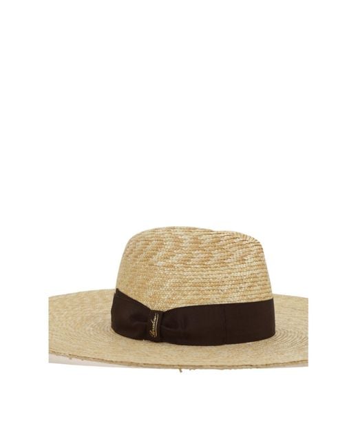 Borsalino Multicolor Wide-Brim Straw Hat