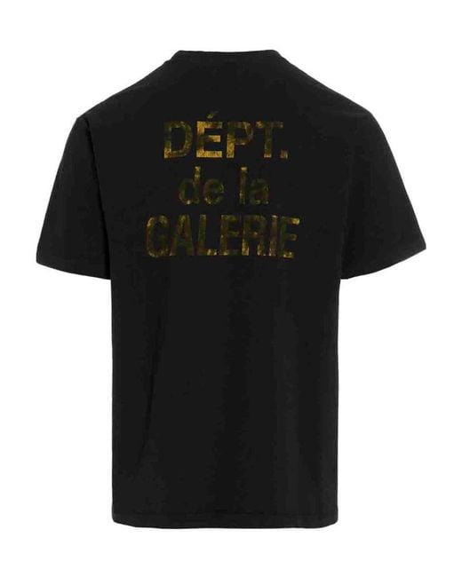 GALLERY DEPT. Black Printed Crew Neck T-Shirt for men